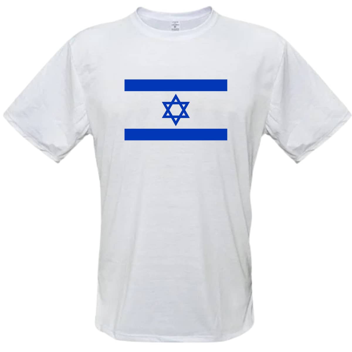 Camiseta branca bandeira de Israel