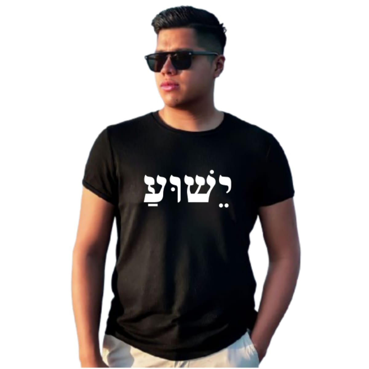 Camiseta preta Yeshua Hebraico01